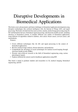 Disruptive Developments In Biomedical Applications Swati V Shinde | PDF