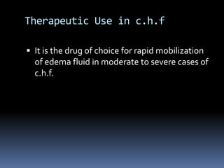 role of diuretics in the management of congestive heart failure | PPTX