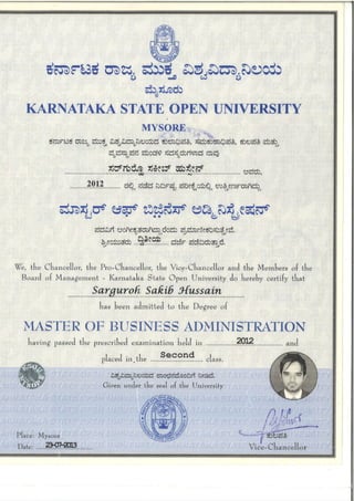 Masters Degree Front