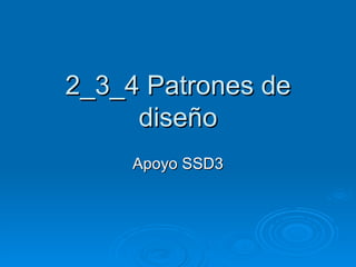 2_3_4 Patrones de diseño Apoyo SSD3 