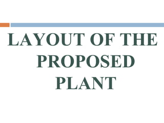 LAYOUT OF THE
PROPOSED
PLANT

 