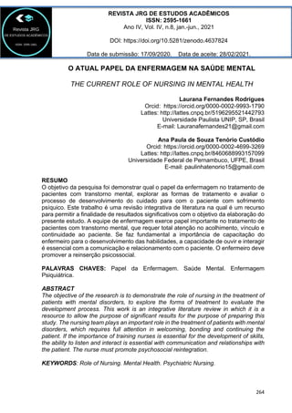 PDF) Integralidade e longitudinalidade: estudo com enfermeiros da