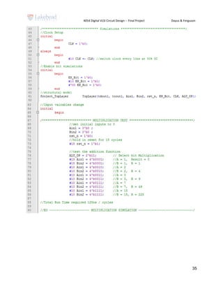 4054 Digital VLSI Circuit Design -- Final Project Dayus & Ferguson
35
 