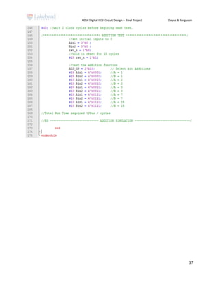 4054 Digital VLSI Circuit Design -- Final Project Dayus & Ferguson
37
 