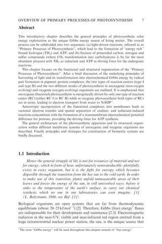 Primary Processes Of Photosynthesis Parts 12 Principles And Apparatus ...