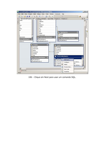 106 – Clique em Next para usar um comando SQL.
 