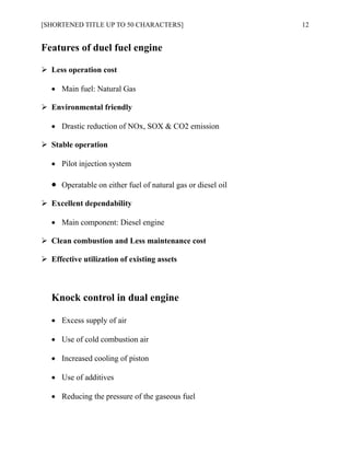 Dual fuel engine seminar report pdf | PDF