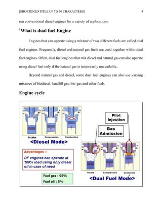 Dual fuel engine seminar report pdf | PDF