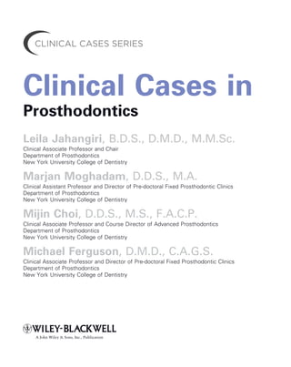 Clinical Cases In Prosthodontics 1st Edition Leila Jahangiri | PDF