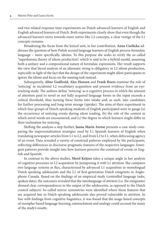 Cognitive Processing In Second Language Acquisition Inside The Learners ...