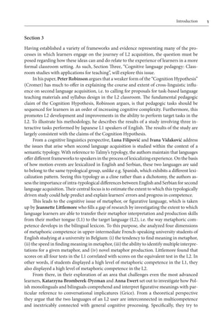 Cognitive Processing In Second Language Acquisition Inside The Learners ...