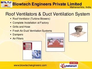 Industrial Blowers and Fans By Blowtech Engineers Private Limited, Mumbai