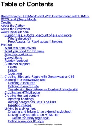 Dreamweaver Cs6 Html5 Css3 Responsive Design And Jquery David Karlins | PDF
