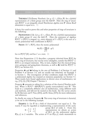 Invariants Math Problems Invariant Theory Of Finite Groups Mara D Neusel L Smith | PDF