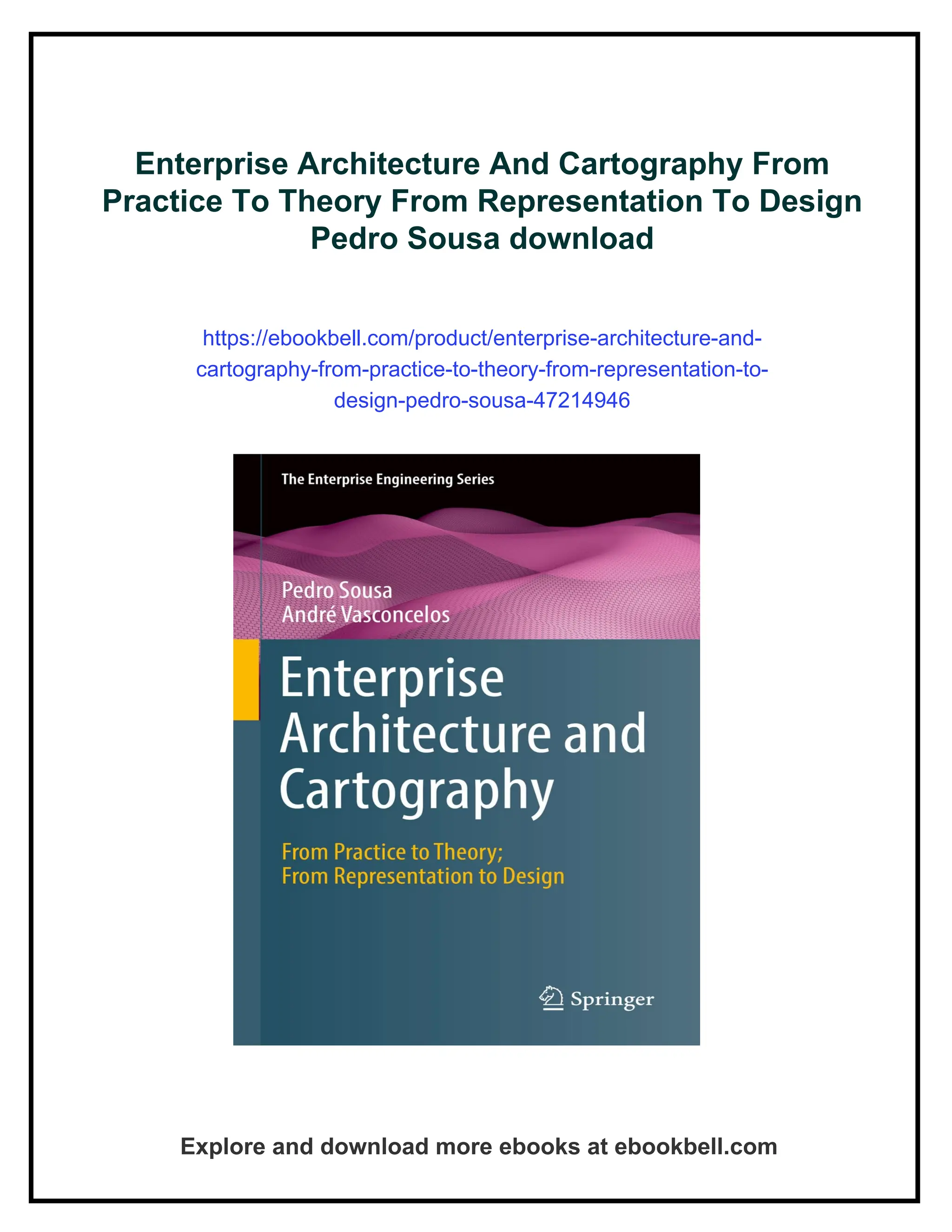 Enterprise Architecture And Cartography From Practice To Theory From ...