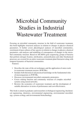 Microbial Community Studies In Industrial Wastewater Treatment Maulin P ...