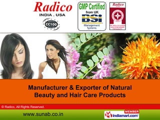 Manufacturer & Exporter of Natural Beauty and Hair Care Products 