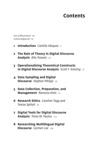 Research Methods For Digital Discourse Analysis Camilla Vsquez Editor | PDF