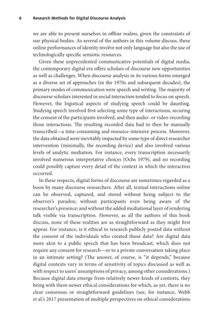 Research Methods For Digital Discourse Analysis Camilla Vsquez Editor | PDF