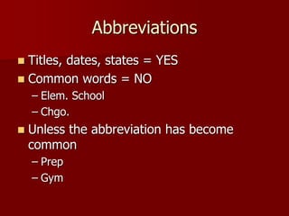 AP styles_Introduction to the AP style of news letters.ppt