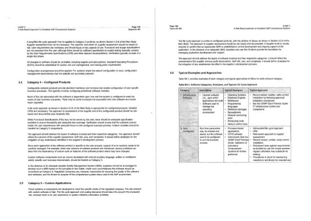gamp categories examples gamp categories examples