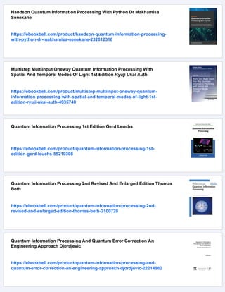 Quantum Information Processing With Diamond Principles And Applications ...