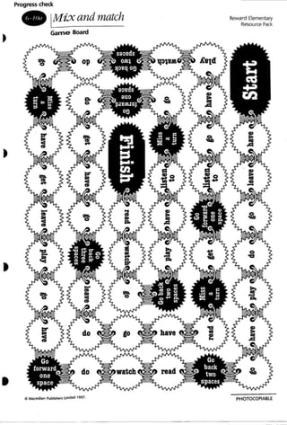 progress cheek
_ 1Mb"and match
Game Board
Reward Elementary
Resource Pack
»
• C MKn'llIa" Pu~ lim"oHl 1997 .
PHOTOCOptABl E
 