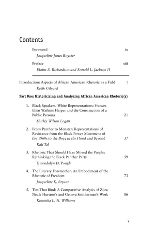 African American Rhetorics Interdisciplinary Perspectives 1st Associate ...