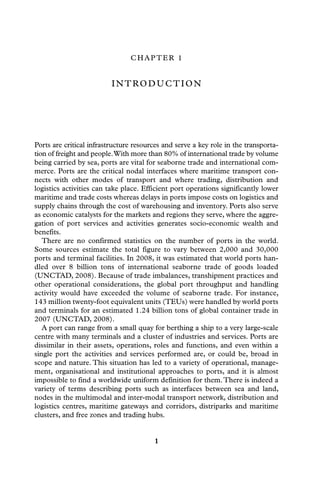 Port Operations Planning And Logistics Khalid Bichou | PDF