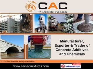 Manufacturer, Exporter & Trader of Concrete Additives and Chemicals 