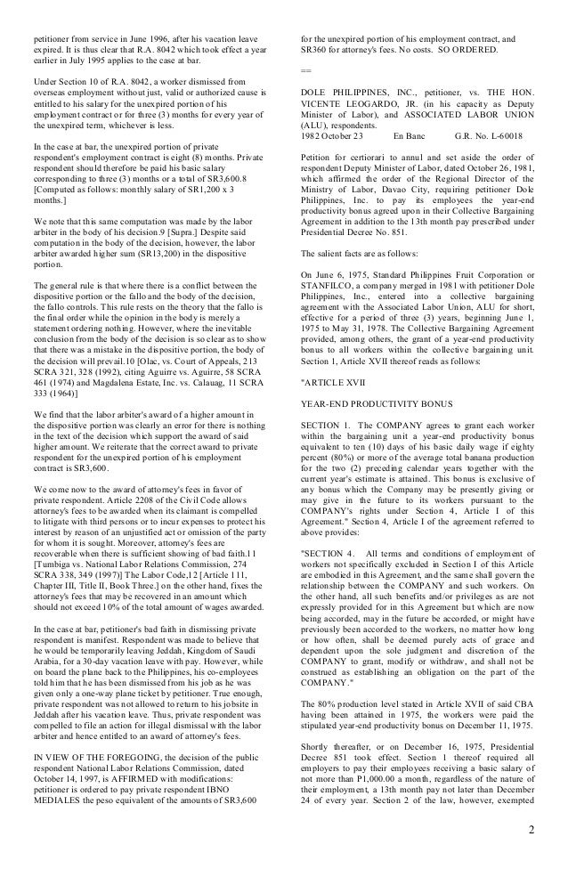 acesite corporation vs nlrc Philippine jurisprudence - mam realty dev corp et al vs national labor relations commission, et al. acesite corporation vs nlrc Philippine jurisprudence - mam realty dev corp et al vs national labor relations commission, et al.
