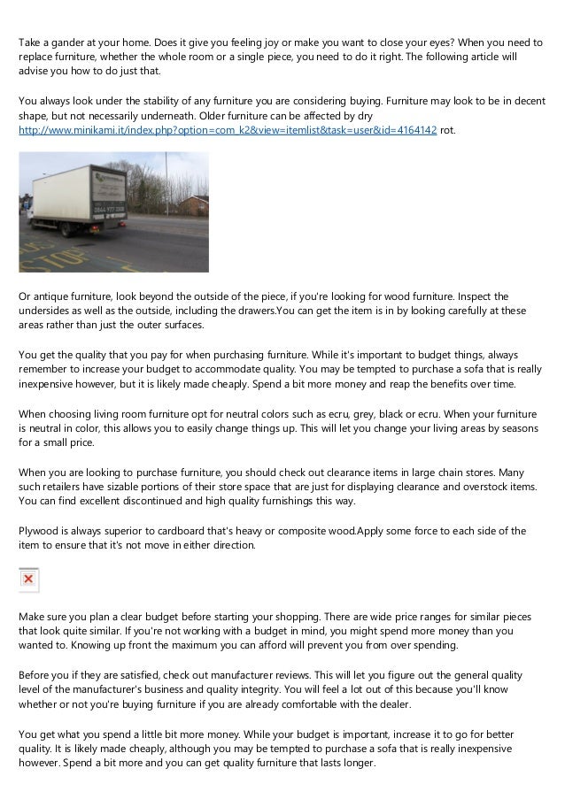 Get The Best Furniture Deals By Following These Tips