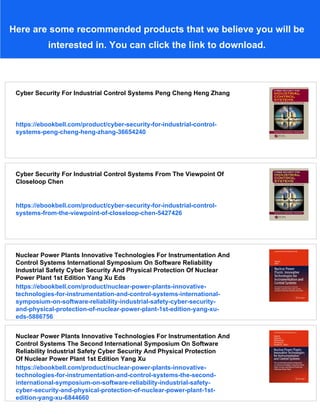Cybersecurity For Industrial Control Systems Scada Dcs Plc Hmi And Sis ...