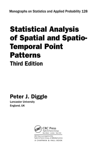 Statistical Analysis Of Spatial And Spatiotemporal Point Patterns Third ...