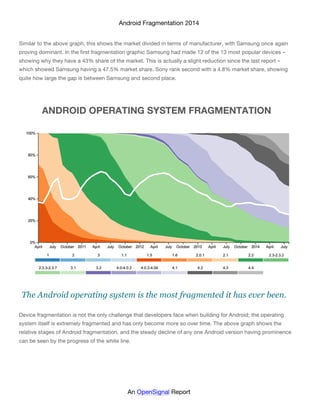 Open Signal 2014 Android Fragmentation Report | PDF