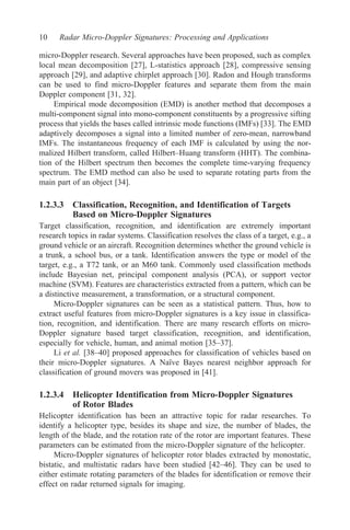 Radar Microdoppler Signatures Processing And Applications Victor C Chen ...