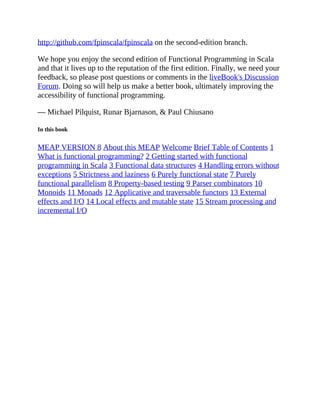 Functional Programming In Scala Second Edition Meap V08 2nd All ...
