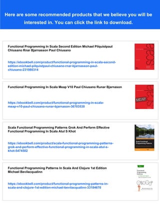 Functional Programming In Scala Second Edition Meap V08 2nd All ...