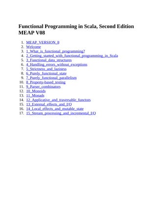Functional Programming In Scala Second Edition Meap V08 2nd All ...