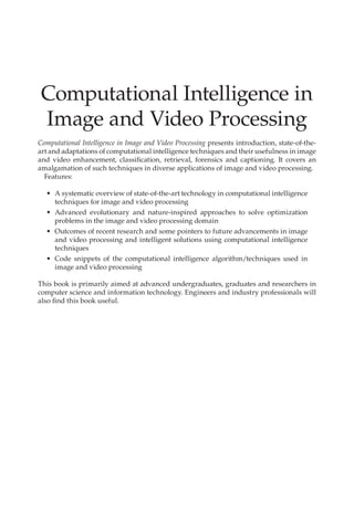 Computational Intelligence In Image And Video Processing Mukesh D Patil ...