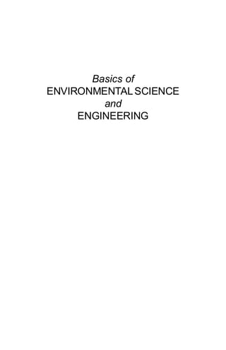 Basics Of Environmental Science And Engineering P Sivashanmugam | PDF
