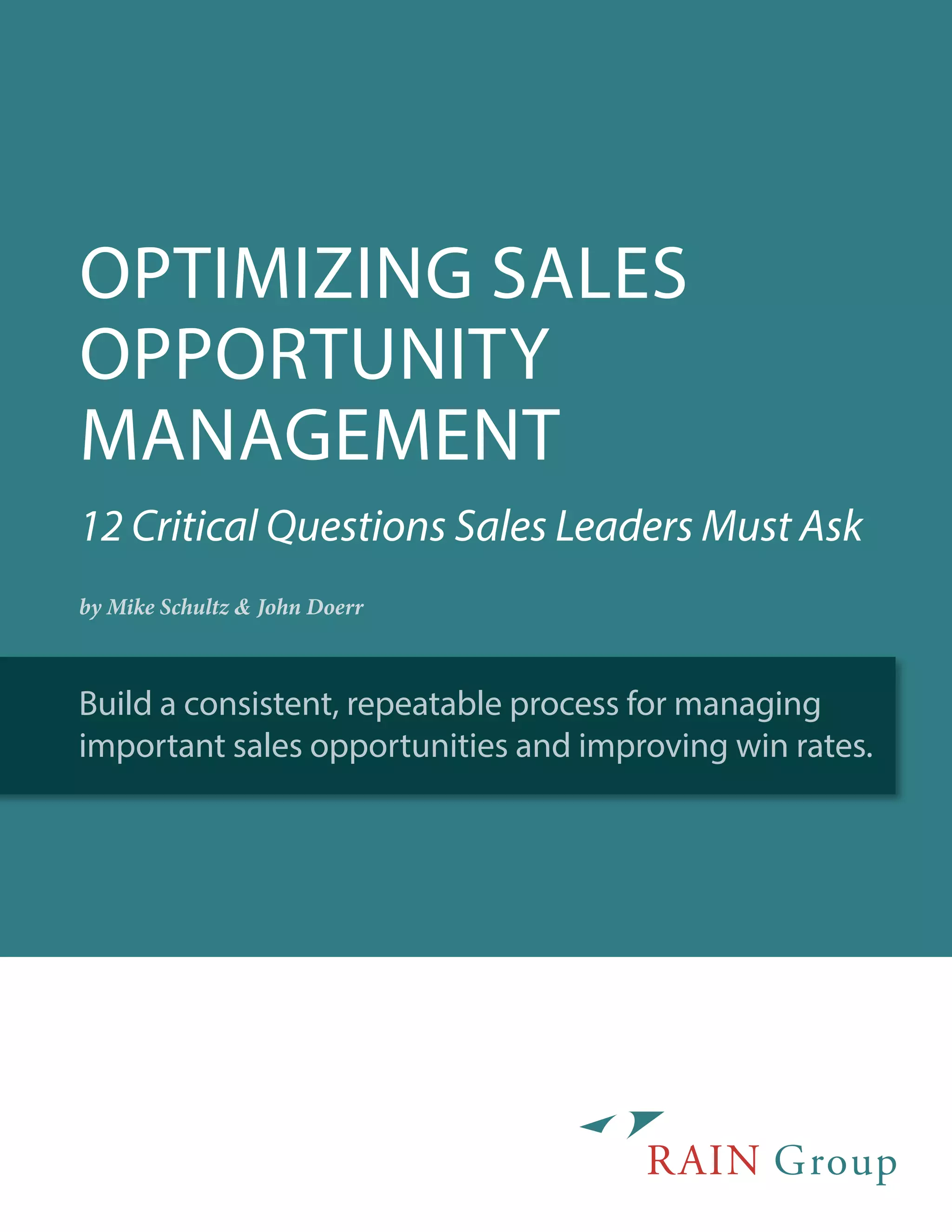 Optimizing Sales Opportunity Management-3 | PDF