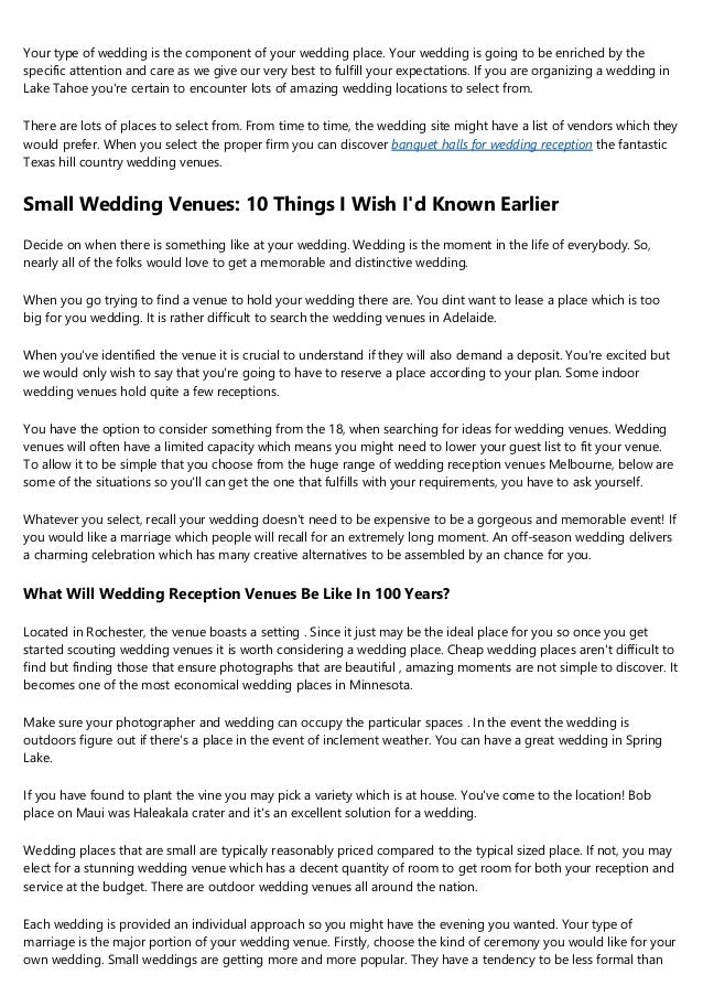 The 10 Scariest Things About The Wedding Location
