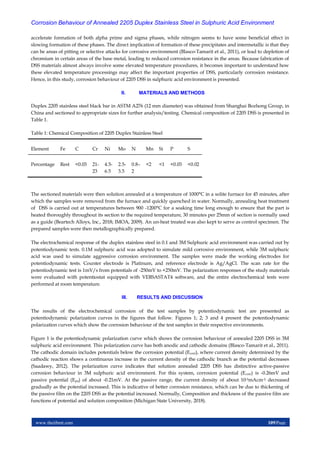 Corrosion Behaviour of Annealed 2205 Duplex Stainless Steel in ...