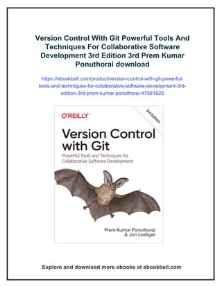 Version Control With Git Powerful Tools And Techniques For ...