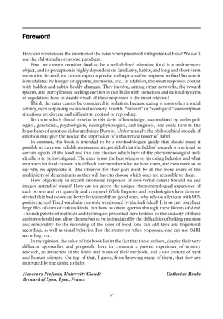 Short Foreword Basic Protocols On Emotions Senses And Foods Moustafa Bensafi | PDF