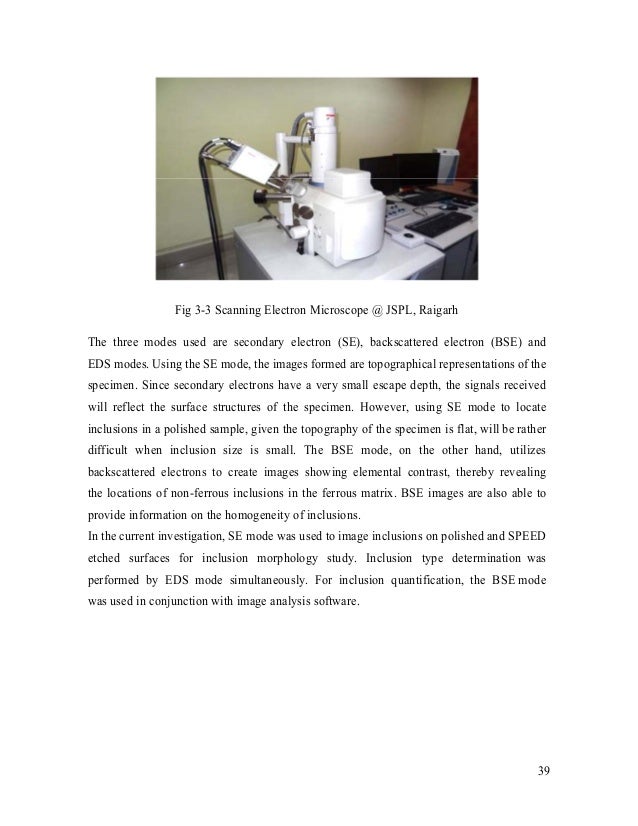 Thesis on scanning electron microscopy