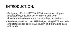 Comprehensive Best Practices for Designing RESTful APIs for Scalable ...