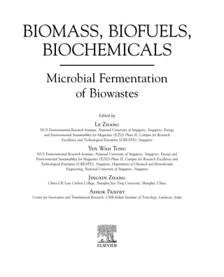 Biomass Biofuels Biochemicals Microbial Fermentation Of Biowastes Le ...