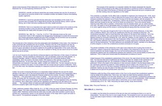 rebuild corals because of their destruction by cyanide fishing. This is clear from the "whereas" clauses of
Resolution No. 33, accompanying Ordinance No. 2-93:
WHEREAS, scientific and factual researches and studies disclose that only five (5) percent of
the corals of our province remain to be in excellent condition as habitat of marine coral dwelling
aquatic organisms;
WHEREAS, it cannot be gainsaid that the destruction and devastation of the corals of our
province were principally due to illegal fishing activities like dynamite fishing, sodium cyanide
fishing, use of other obnoxious substances and other related activities;
WHEREAS, there is an imperative and urgent need to protect and preserve the existence of the
remaining excellent corals and allow the devastated ones to reinvigorate and regenerate
themselves into vitality within the span of five (5) years;
WHEREAS, Sec. 468, Par. 1, Sub-Par. VI of R.A. 7160 otherwise known as the Local
Government Code of 1991 empowers the Sangguniang Panlalawigan to protect the environment
and impose appropriate penalties [for] acts which endanger the environment such as dynamite
fishing and other forms of destructive fishing, among others;
The principal aim of the ordinance is thus the preservation and rehabilitation of the corals. Only indirectly is
it also concerned with prohibiting the use of cyanide. That this is the aim of the ordinance can also be
inferred from the fact that the ban imposed by it on the catching and gathering of fishes is for a limited
period (5 years) calculated to be the time needed for the growth and regeneration of the corals. Were the
purpose of the ordinance the prohibition of the use of cyanide for fishing, the ban would not be for a limited
period only but for all time.
I am not much moved by the plea that the ordinances deprive small fishermen of their means of livelihood
and occupation. The ban imposed by Ordinance No. 2-93, as amended, covers only three species, i.e.,
mameng (scaridae), panther or señorita (cromilepres altivelis) and ornamental aquarium fishes
(balistiedae), which are prized in the black market. With respect to other species, it is open season for
legitimate fishermen. On the other hand, the ban imposed by Ordinance No. 15-92 allows the
transportation and shipment of sea bass, catfish, mudfish and milkfish fries. The ban imposed by the two
ordinances is limited to five years. It is thus limited both as to scope and as to period of effectivity. There
is, on the other hand, the imperative necessity for measures to prevent the extinction of certain species of
fish.
Indeed, the burden of showing that there is no reasonable relation between the end and the means
adopted in this case is not on the local governments but on petitioners because of the presumption that a
regulatory statute is valid in the absence of factual evidence to the contrary. As held in United States
v.Salaveria. 13
"The presumption is all in favor of validity. . . The councilors must, in the very nature of
things, be familiar with the necessities of their particular municipality and with all the facts and
circumstances which surround the subject, and necessitate action. The local legislative body, by enacting
the ordinance, has in effect given notice that the regulations are essential to the well being of the
people. . . . The Judiciary should not lightly set aside legislative action when there is not a clear invasion of
personal or property rights under the guise of police regulation."
Finally, petitioners question Office Order No. 23, s. of 1993, of the city mayor of Puerto Princesa, for being
allegedly vague. This order prohibits the transportation of fish outside the city without permit from the
mayor's office. Petitioners contend that the order does not state under what condition a permit may be
granted and, consequently, leaves it to the absolute discretion of the mayor when to grant and when to
deny a permit. The questioned paragraph of the order states:
The purpose of the inspection is to ascertain whether the shipper possessed the required
Mayor's Permit issued by this Office and the shipment is covered by invoice or clearance issued
by the local office of the Bureau of Fisheries and Aquatic Resources and as to compliance with
all other existing rules and regulations on the matter.
This contention is untenable. As the office order is intended to implement City Ordinance No. 15-92, resort
must be made to the ordinance in order to determine the scope of such office order. As already noted, the
ordinance prohibits the shipment out of Puerto Princesa of live fish and lobsters, with the exception of
catfish, mudfish and milkfish fries. Consequently, a permit may be denied if it is for the transportation of
fishes which are covered by the ban, but not for those not covered by it. This is the common sense
meaning of the office order in question. Criminal laws must be precisely drawn, but, as Justice Holmes
once said, "We agree to all the generalities about not supplying criminal laws with what they omit, but there
is no canon against using common sense in construing laws as saying what they obviously mean."14
One final point. This case was brought to this Court on the bare bones of the ordinances, on the mere
claim of petitioner Alfredo Tano and his 83 copetitioners that they are subsistence fishermen. The
constitutional protection refers to small fishermen who depend on the sea for their existence. Ten of the
petitioners, led by Alfredo Tano, are accused in the Municipal Circuit Trial Court of possession of the
species covered by Provincial Ordinance No. 2-93, while two, Roberto Lim and Virginia Lim, are charged
with violation of the two ordinances in the City Prosecutor's Office. There is no telling from the records of
this case whether petitioners are subsistence fishermen or simply impecunious individuals selling their
catch to the big businessmen. The other petitioners are admittedly fish traders, members of an association
of airline shippers, to whom the constitutional provisions obviously do not apply.
The judicial invalidation of the ordinances in this case could undermine the on-going trial of some of
petitioners. Instead of leaving the determination of the validity of the ordinances to the trial court, where
some of petitioners are facing charges, this Court will be shortcircuiting the criminal process by
prematurely passing upon the constitutional questions and indirectly on the criminal liability of some of the
petitioners. This is a task which should await the development of evidence of record.
Indeed because of the unsatisfactory abstractness of the record, this case should not have been brought
here. The mere fact that some of petitioners are facing prosecution for violation of the ordinances is no
reason for entertaining their suit. Our jurisdiction is limited to cases and controversies. Who are
petitioners? What is the impact of the ordinance on their economic situation? Are the factual bases of the
two ordinances supported by evidence? These questions must be raised in the criminal trial or in a suit
brought in the trial court so that facts necessary to adjudicate the constitutional questions can be
presented. Nothing can take the place of the flesh and blood of litigation to assess the actual operation of
a statute and thus ground the judicial power more firmly.
Petitioners justify the filing of the present action in this Court on the ground that constitutional questions
must be raised at the earliest time. That is true, but it does not mean that the questions should be
presented to the Supreme Court first hand. Moreover, the rule is not absolute. Constitutional questions like
those invoked by petitioners can be raised anytime, even in a motion for reconsideration, if their resolution
is necessary to the decision of an actual case or controversy, as our recent resolution 15
of the
constitutionality of R.A. No. 7659, reimposing the death penalty, amply demonstrates.
Romero, Melo, Puno and Francisco, JJ., concur.
BELLOSILLO, J., dissenting:
It is settled rule that where the provisions of the law are clear and unambiguous there is no room for
interpretation. The duty of the court is only to apply the law. The exception to such rule cannot be justified
on the sole basis of good motives or noble objectives. For it is also basic that the end does not justify the
means.
 